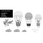 Pingvinek és barátaik falmatrica mentás-türkiz