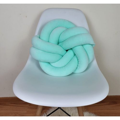 Twist csomó párna 40x40cm velúr menta