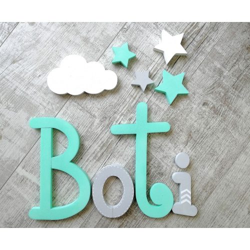 "Boti" minimál stílusú dekor betűk bármilyen névvel! 
