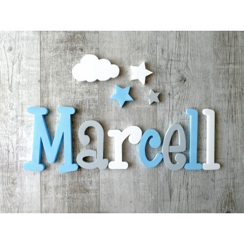 "Marcell " minimál stílusú dekor betűk bármilyen névvel! 