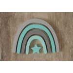Szivárvány dekor 2 méretben menta-szürke