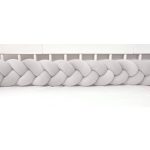 Bársony fonott rácsvédő pasztell világos szürke, több méretben