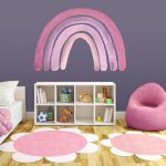 Szivárványos falmatrica pink 180cm XXL