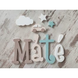   "Máté" minimál stílusú dekor betűk bármilyen névvel és színben! 