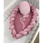 Fonott babafészek 2in1 mályva