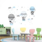 Zebra Zénó és barátai falmatrica kék