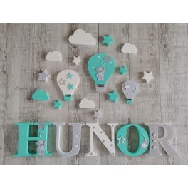  Mentás "HUNOR" stílusú dekor betűk bármilyen névvel