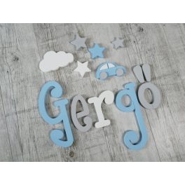   "Gergő" minimál stílusú dekor betűk bármilyen névvel! 
