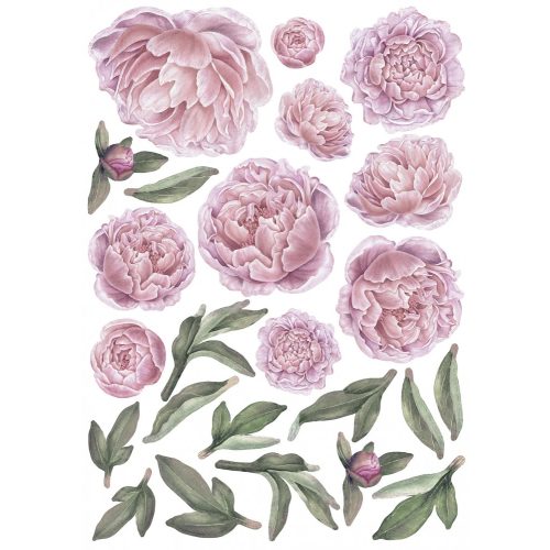 Rózsás falmatrica szett XL rózsaszín
