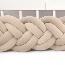 Velúr dupla extra magas 30cm fonott rácsvédő bézs