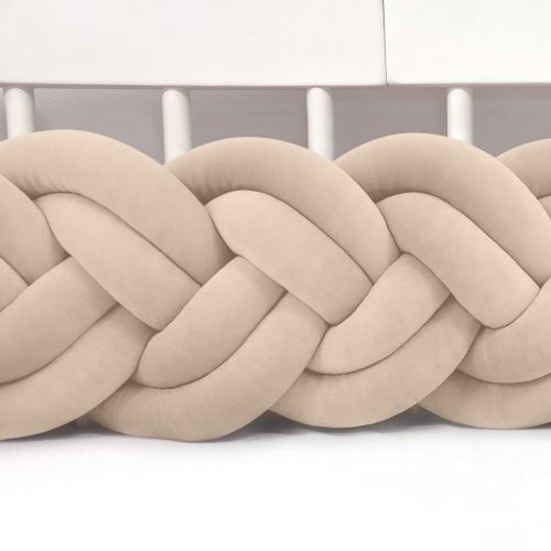 Velúr dupla extra magas 30cm fonott rácsvédő bézs