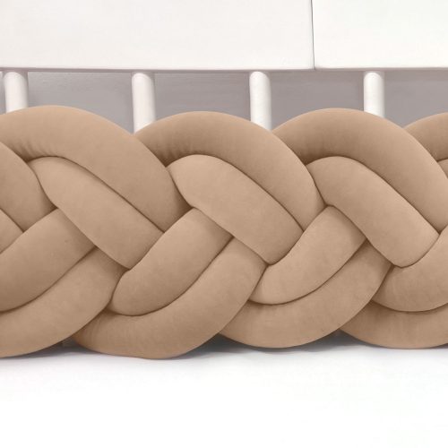 Velúr dupla extra magas 30cm fonott rácsvédő karamell