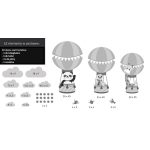 Zsiráf Fáni és barátai falmatrica pasztell