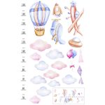 Akvarell repülő járműves magasságmérő 