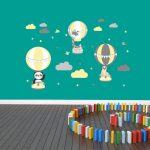 Zsiráf Fáni és barátai falmatrica sárga