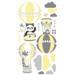 Zsiráf Fáni és barátai falmatrica sárga