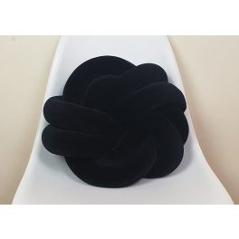 Twist csomó párna 40x40cm fekete