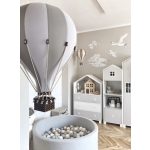 Hőlégballon dekor, szürke 2 méretben