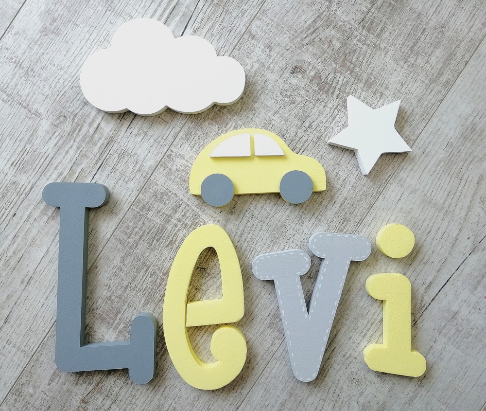 "Levi" minimál stílusú dekor betűk bármilyen névvel! 