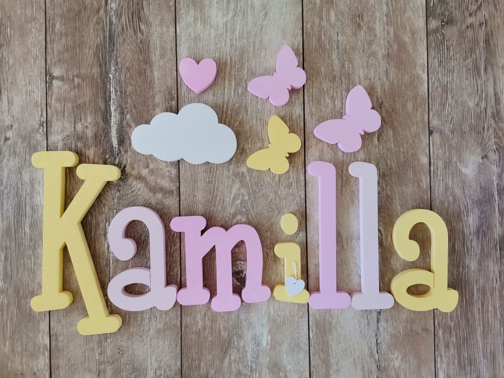 Kamilla stílusú dekor betűk bármilyen névvel